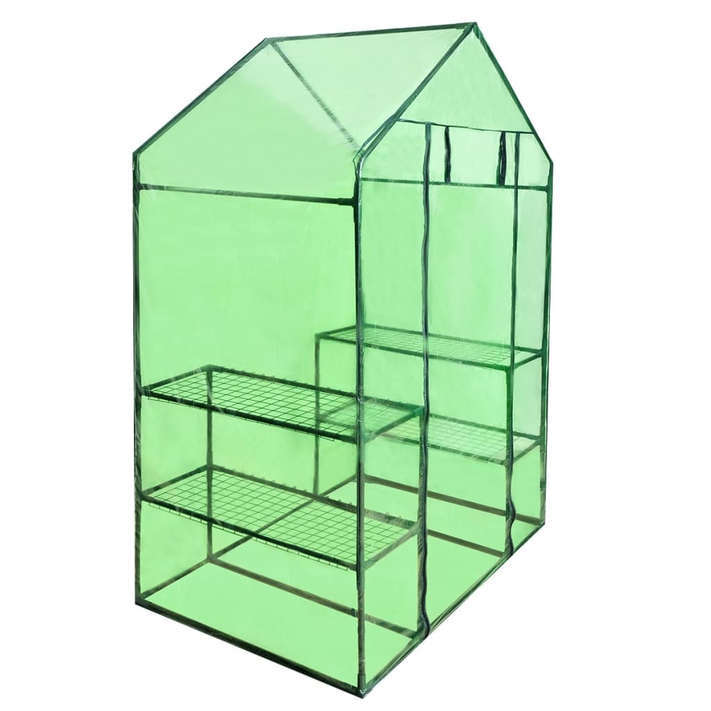 Walk-in greenhouse with 4 shelves - number 1.