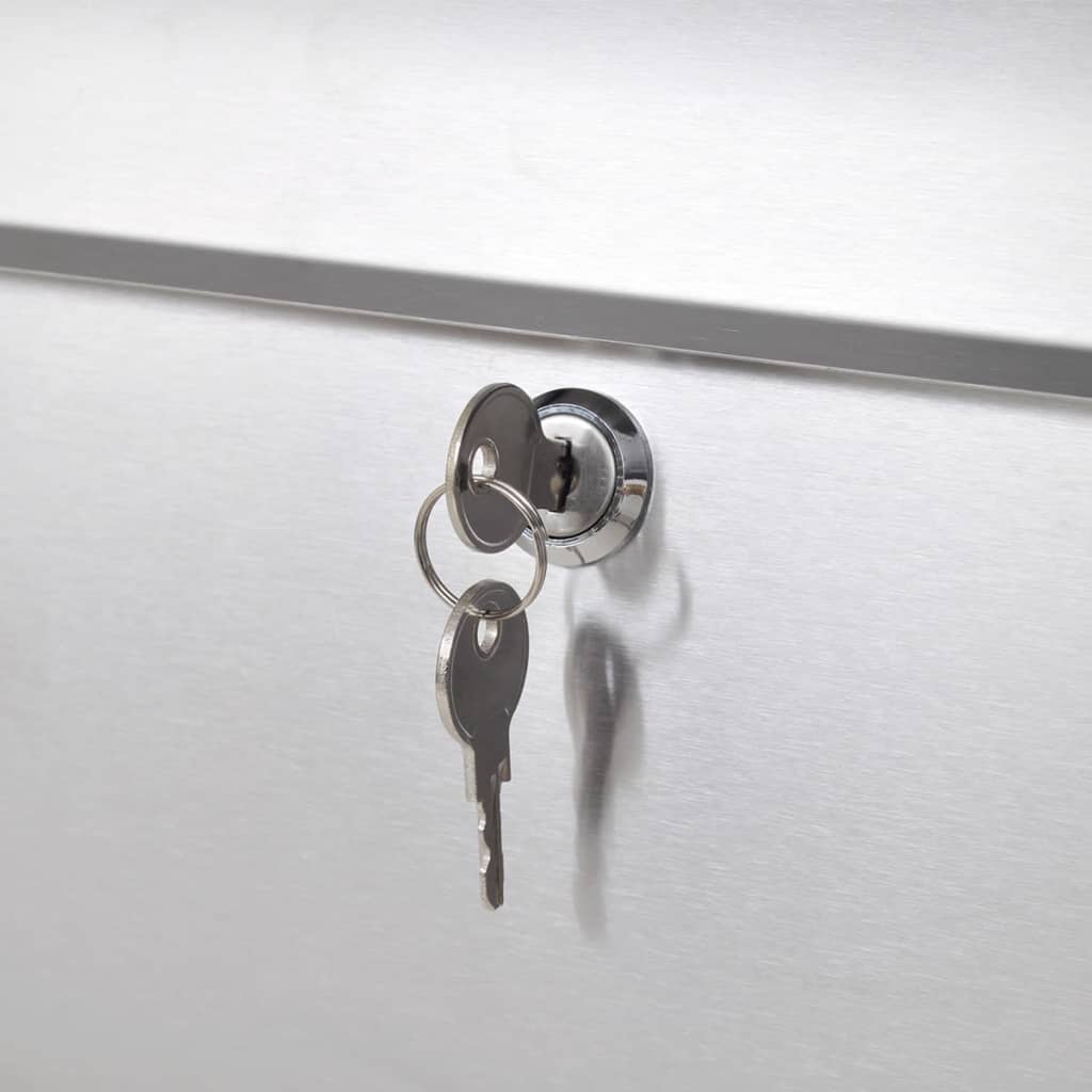 Mailbox stainless steel - number 4.