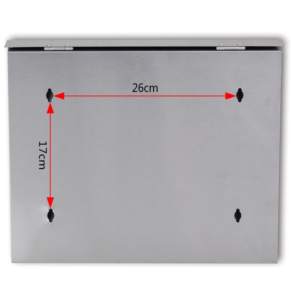 Mailbox stainless steel - number 6.