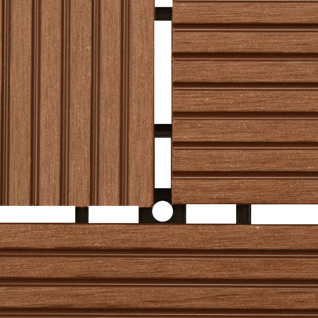 11 stk. brune 30 x 30 cm dækningsfliser wpc 1 m2 - number 4.