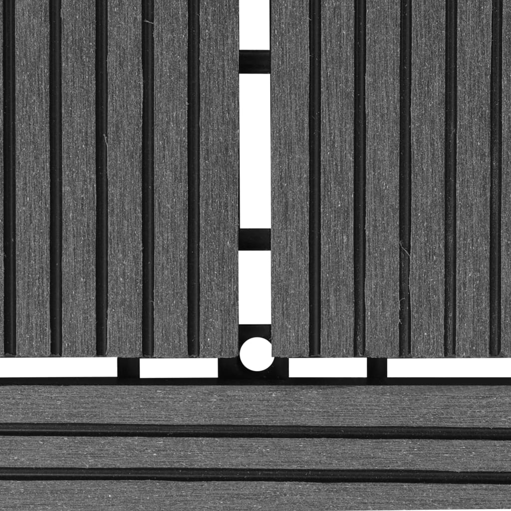 11 stk. grå 30 x 30 cm kompositfliser wpc 1 m2 - number 4.