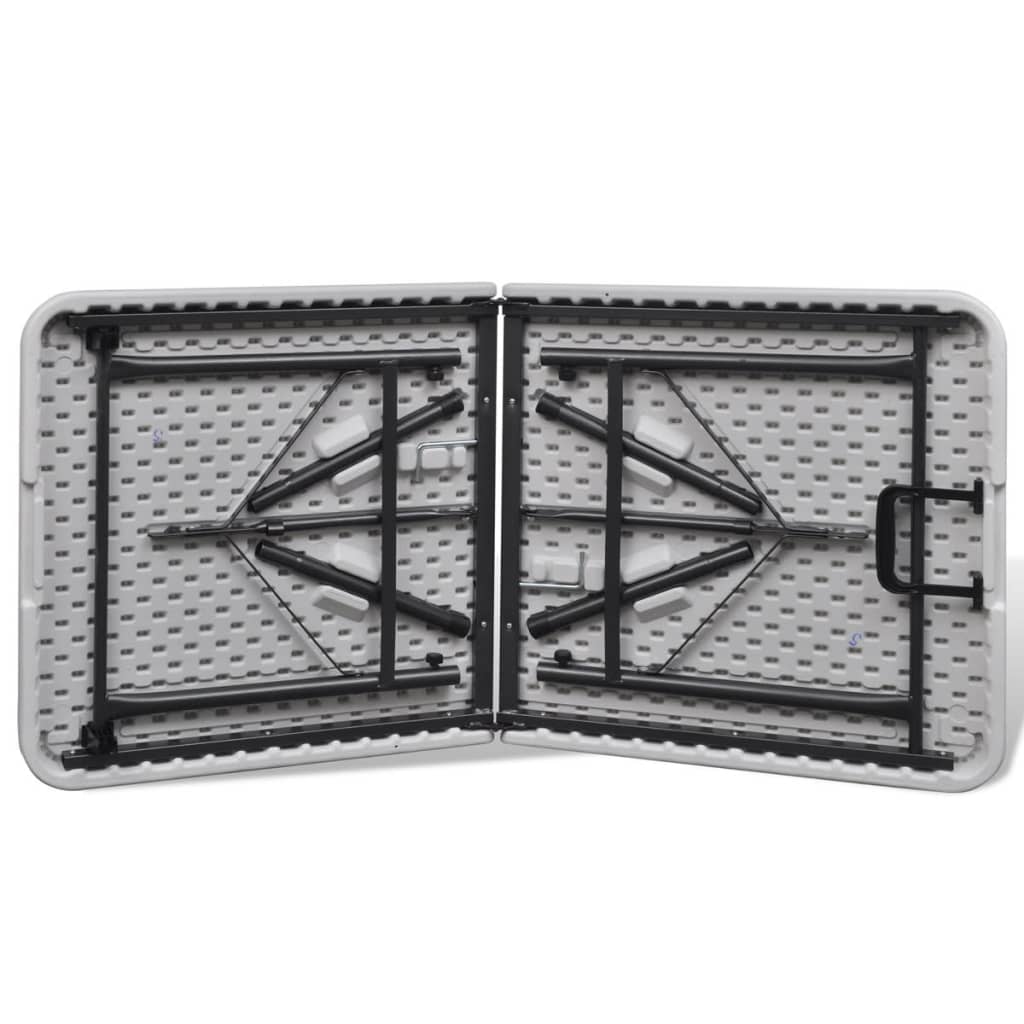 Sklopini vrtni stol 122 cm hdpe bijeli - number 4.