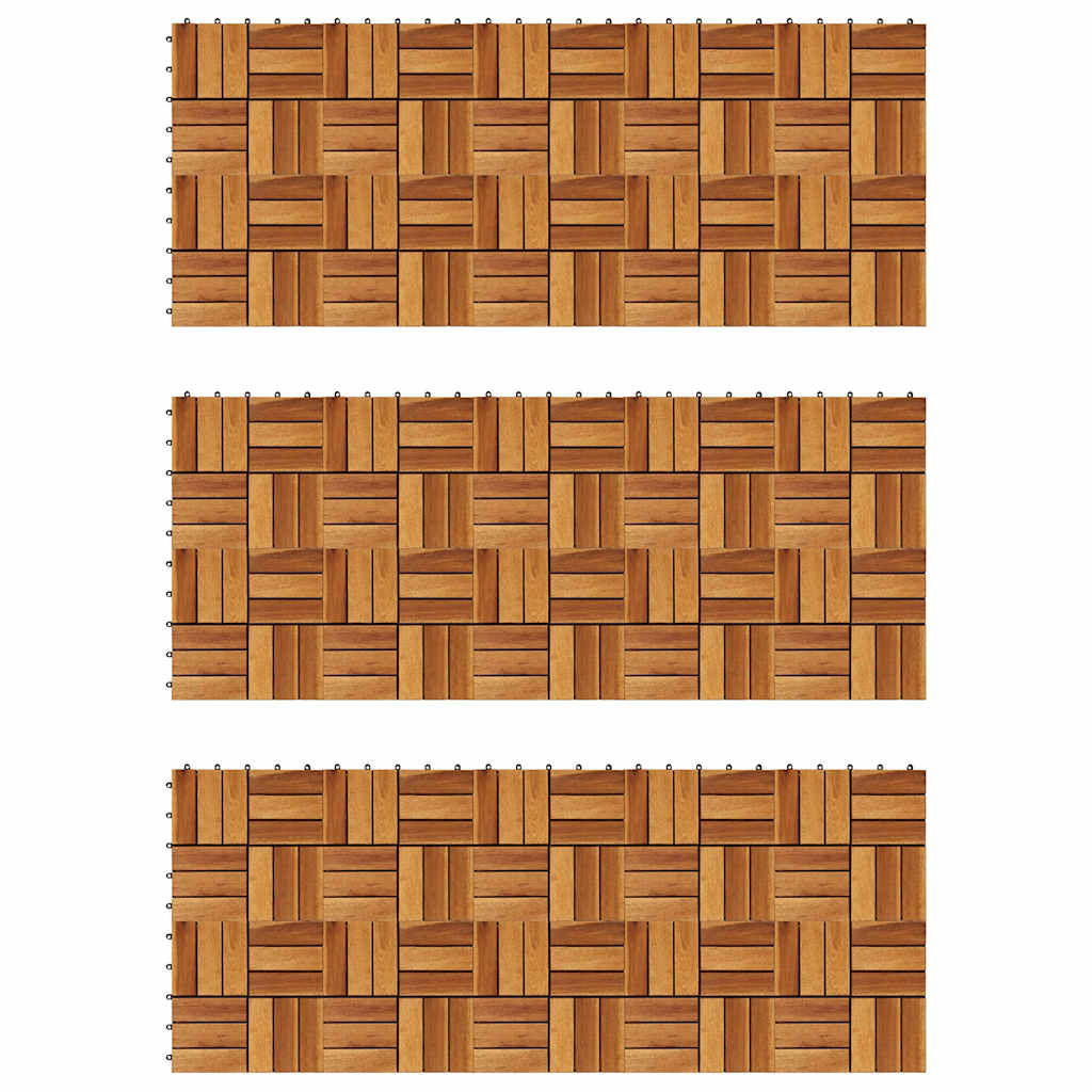 Terrassefliser 30 x 30 cm akacietræ sæt af 30 - number 1.