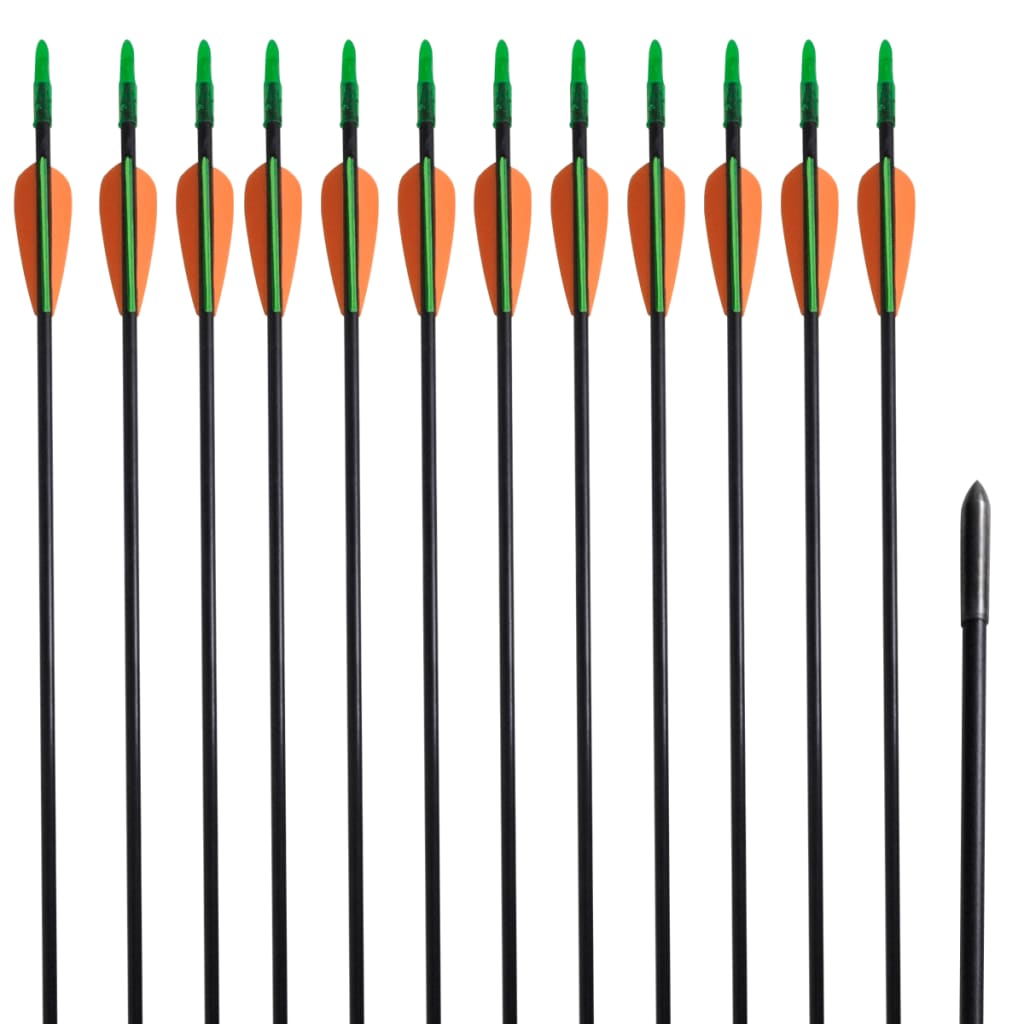 Standard recurve buepile 12 stk. 30" 0,6 cm glasfiber - number 1.