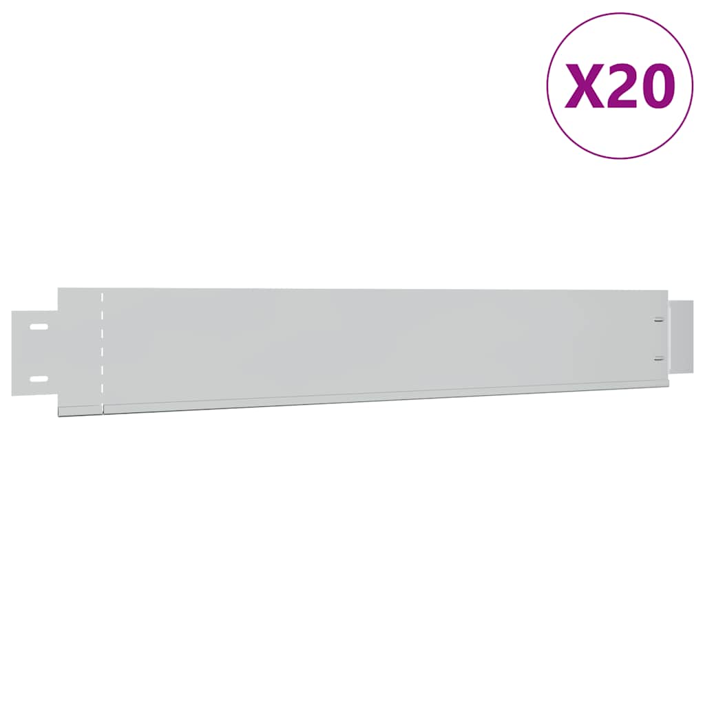 Fleksibel bedkant 20 stk. 100x14 cm galvaniseret stål - number 2.