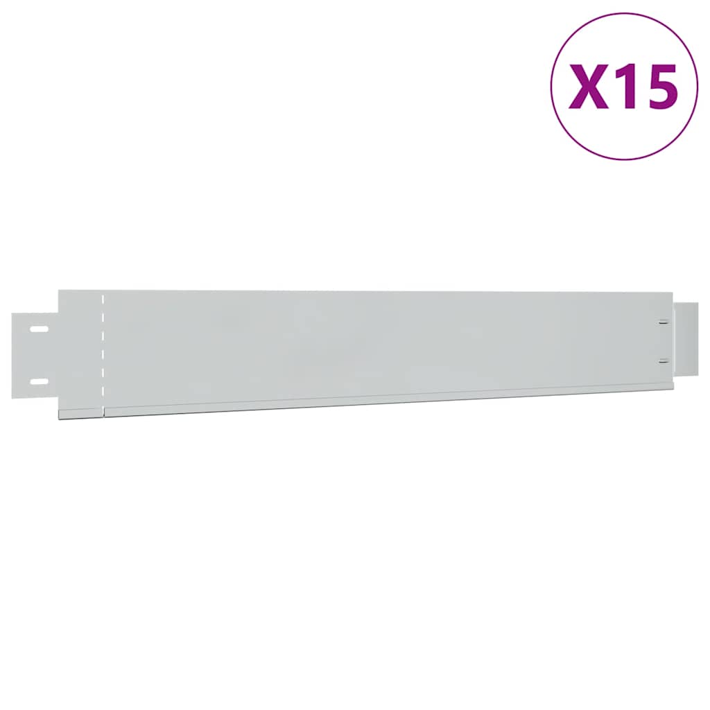 Fleksibel bedkant 15 stk. 100x14 cm galvaniseret stål - number 2.