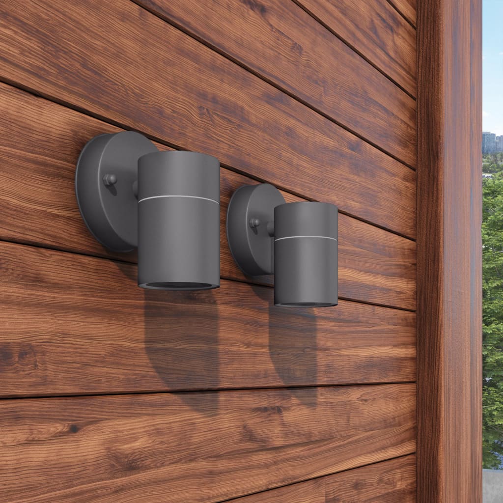 Udendørs væglamper 2 stk. rustfrit stål nedadvendt - number 3.