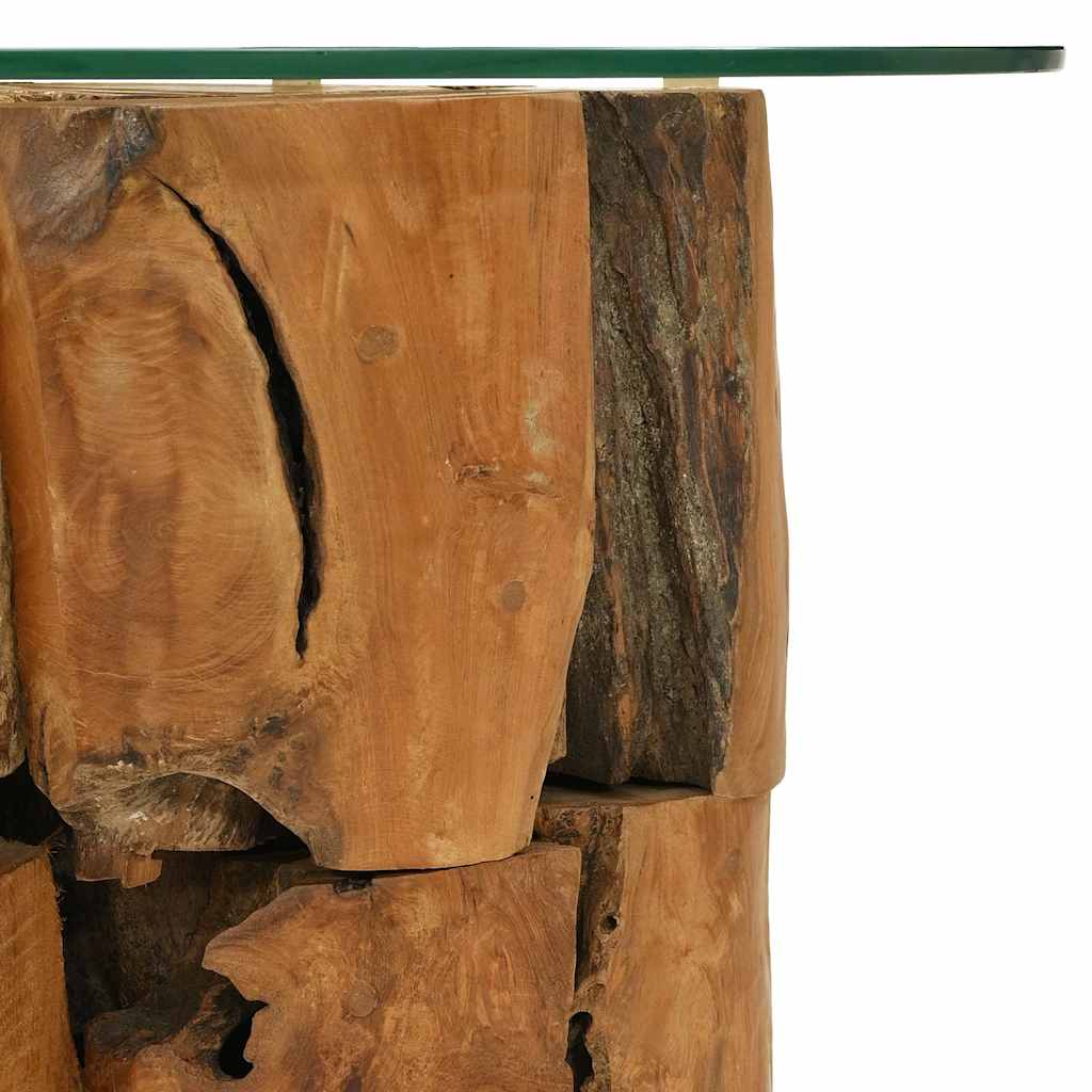 Sofabord 60 cm massivt teak-drivtømmer - number 7.