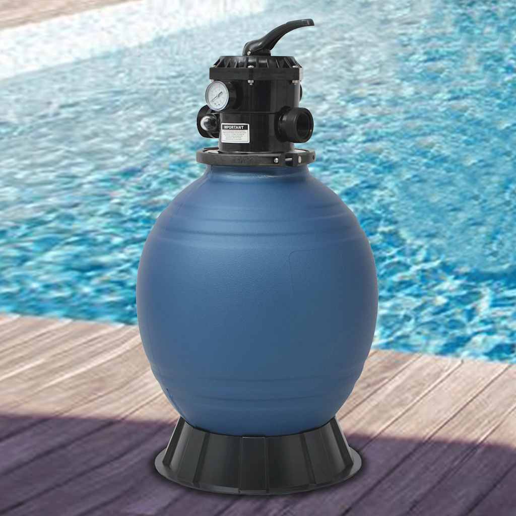 Sand filter for pool multivalve with 6 settings blue 460 mm - number 1.