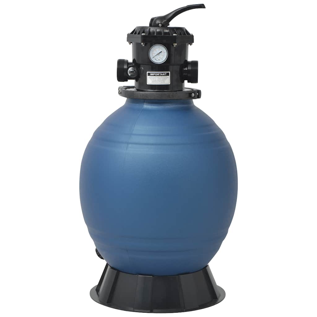 Sand filter for pool multivalve with 6 settings blue 460 mm - number 3.