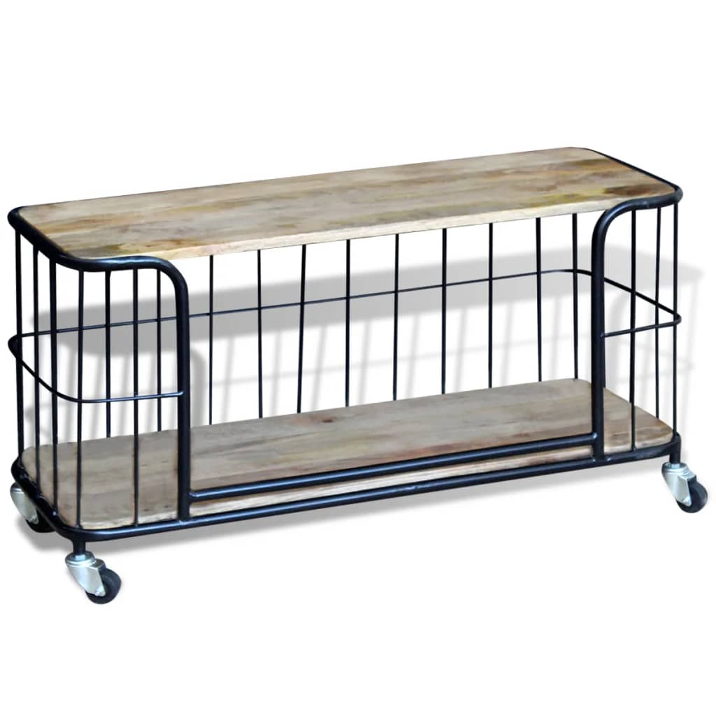 Tv stol puno mango drvo 100x40x45 cm - number 4.