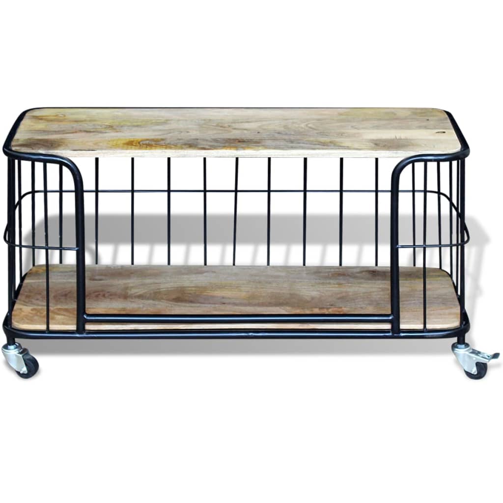 Tv stol puno mango drvo 100x40x45 cm - number 6.