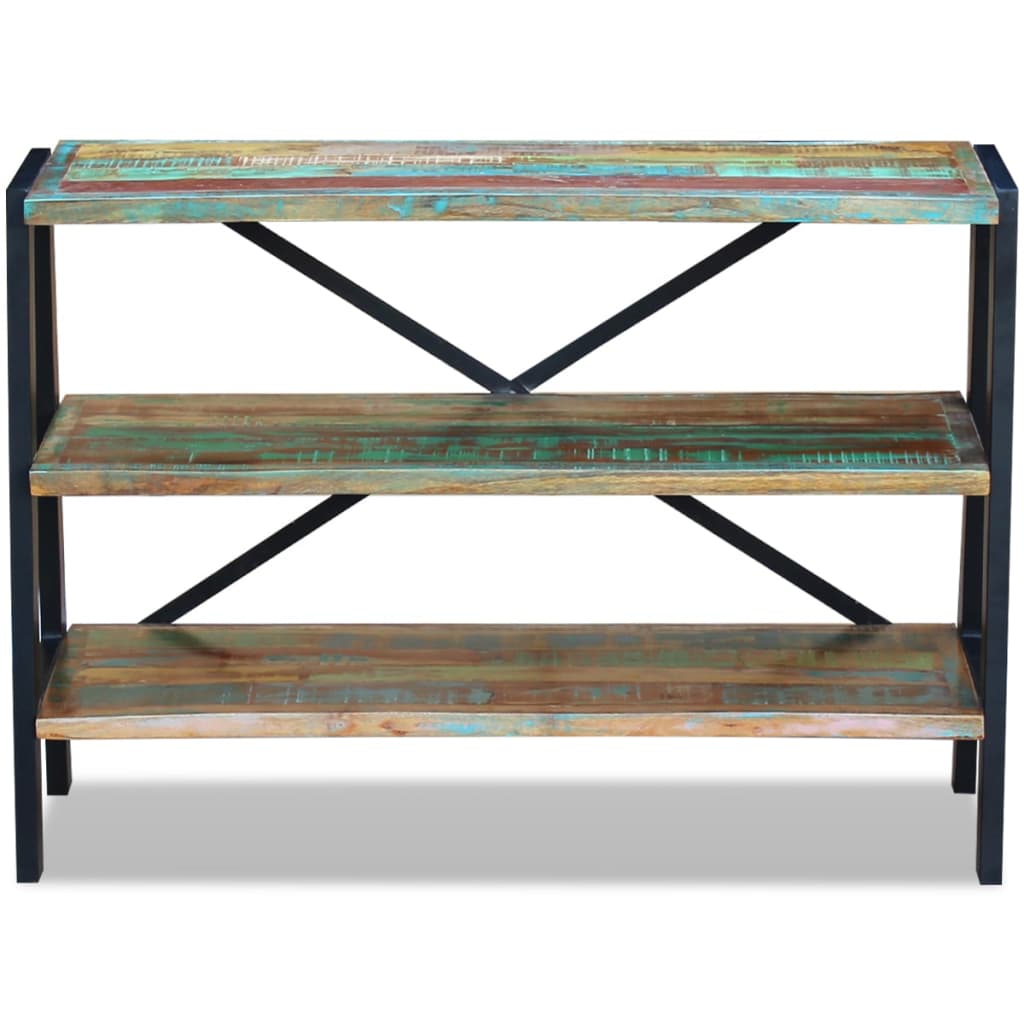 Sidebord 3 hylder massivt genbrugstræ - number 6.