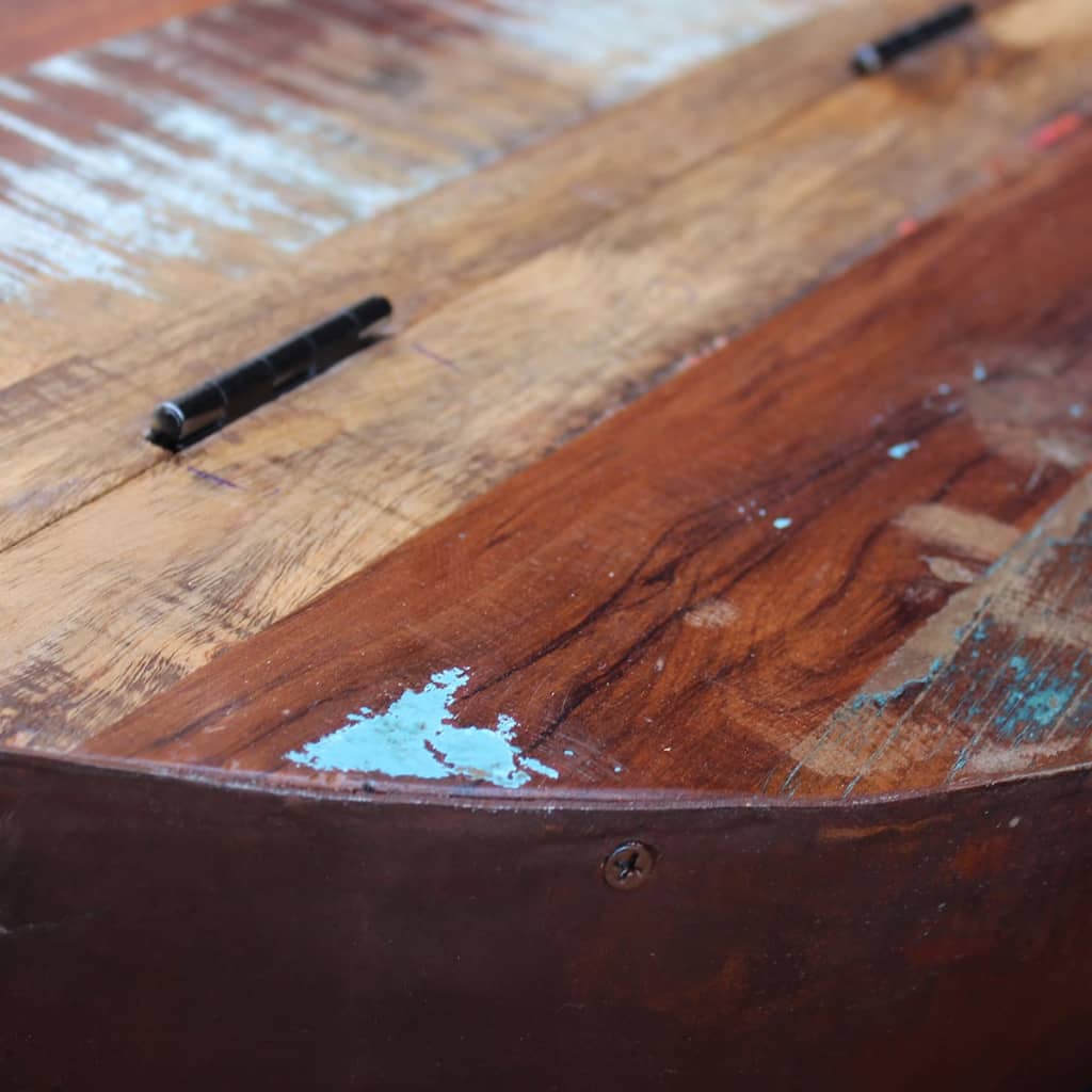 Zestaw stolików kawowych w kształcie miski, 2 części, lite drewno z recyklingu - number 8.