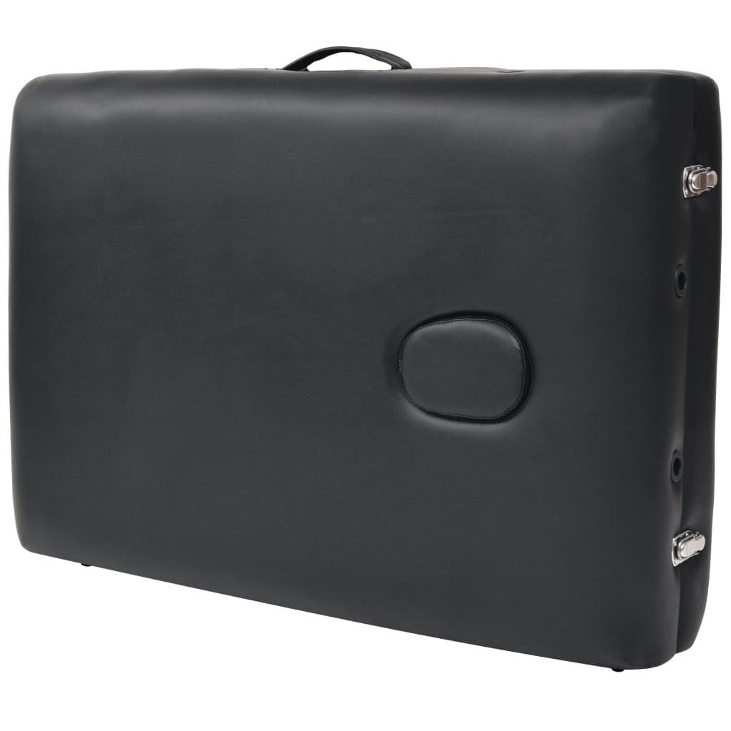 Sammenfoldeligt massagebord 2 zoner 10 cm tyk hynde - sort - number 9.