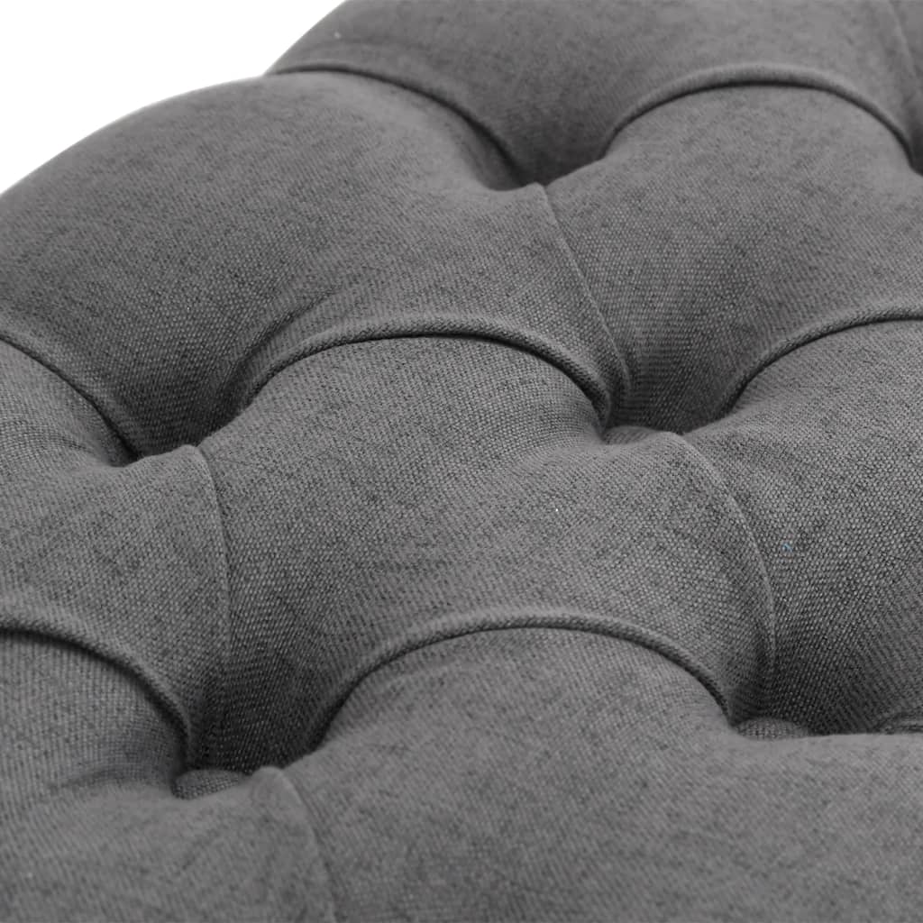 Ławka 110x38x48 cm płótno lite drewno ciemnoszare - number 4.