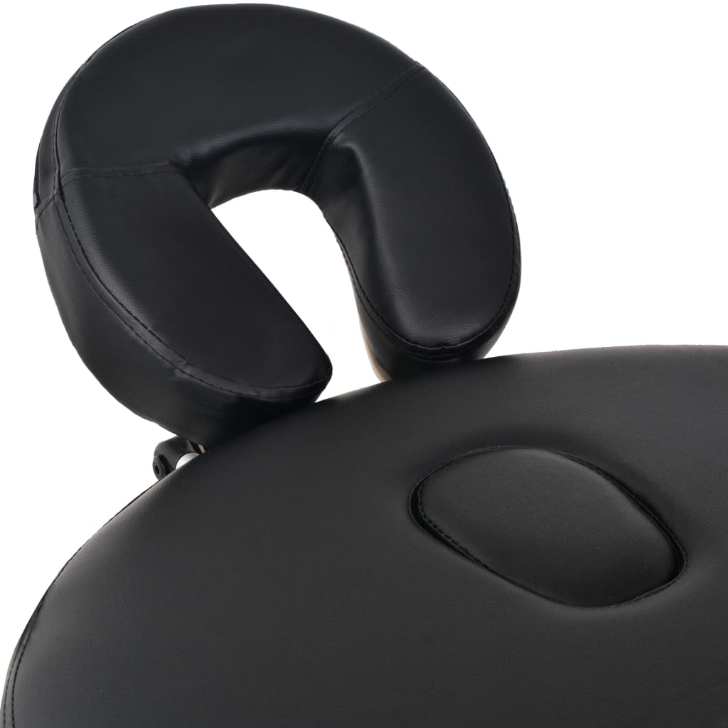Foldbart massagebord m. 2 bolsterpuder 4 cm tyk oval sort - number 11.