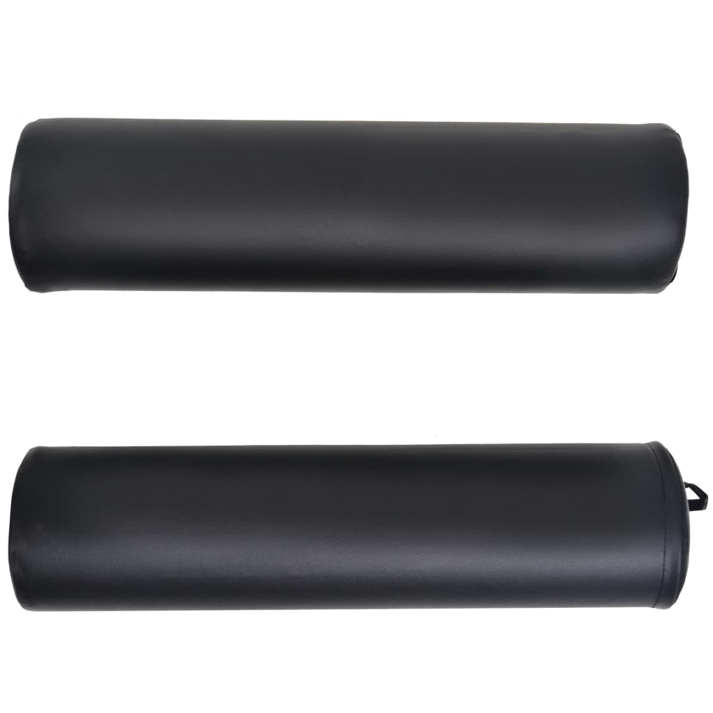 Foldbart massagebord m. 2 bolsterpuder 4 cm tyk oval sort - number 4.