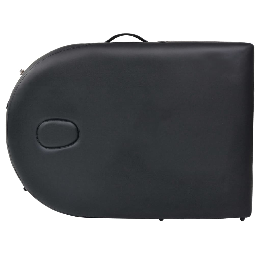 Foldbart massagebord m. 2 bolsterpuder 4 cm tyk oval sort - number 8.