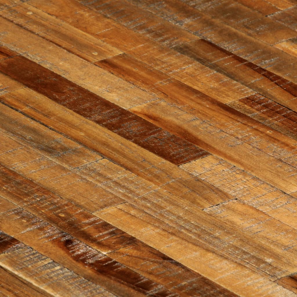 Blagovaonski stol od reciklirane tikovine i čelika 180 x 90 x 76 cm - number 4.