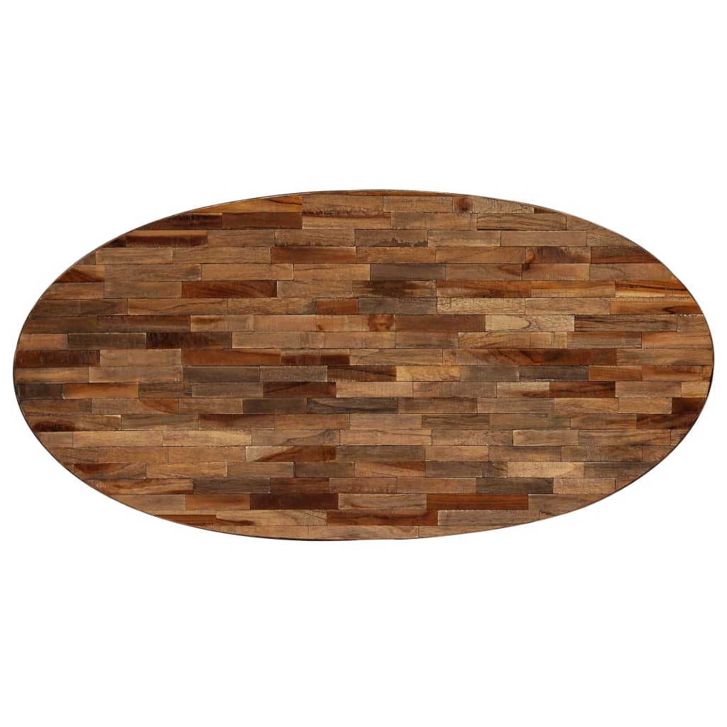Sofabord massivt genanvendt teak oval 120 x 60 x 30 cm - number 5.