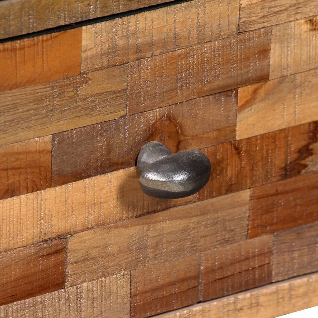 Side cabinet with 6 drawers solid reclaimed oak 70 x 30 x 76 cm - number 6.