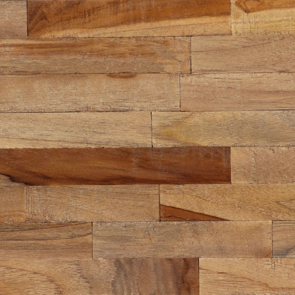 Ławka z odzyskanego drewna tekowego i stali 110 x 35 x 45 cm - 110 cm - number 7.