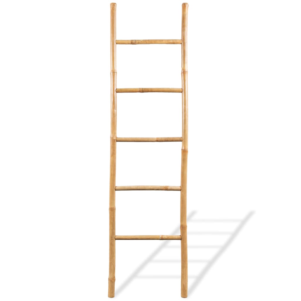 Towel ladder with 5 steps bamboo 150 cm - number 2.