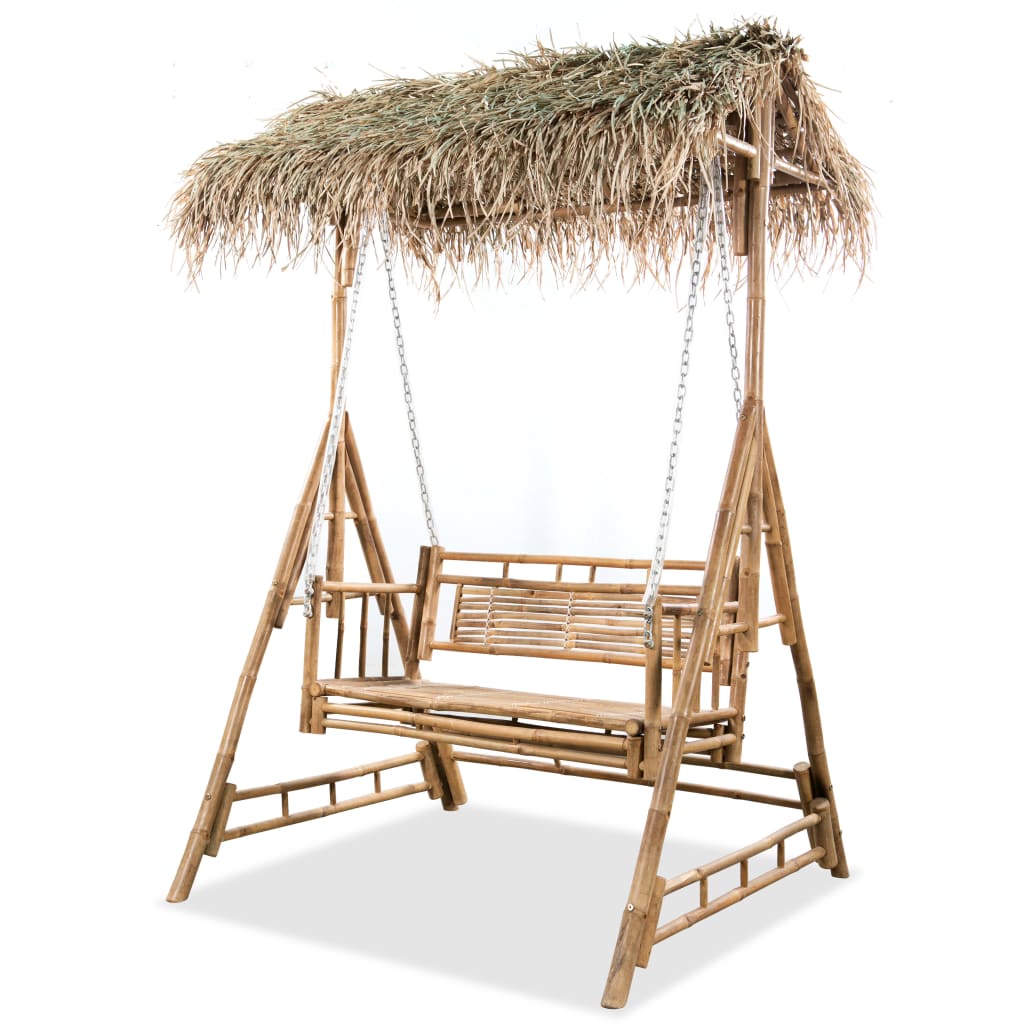 2-personers gyngesofa med palmeblade bambus 202 cm - number 1.