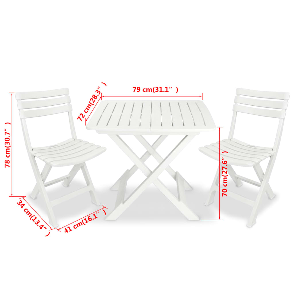 Sklopivi dijelovi bistro set plastični - number 9.