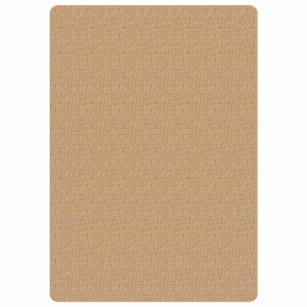 Jute carpet with latex underside natural color - light brown, 140 x 200 cm - number 1.