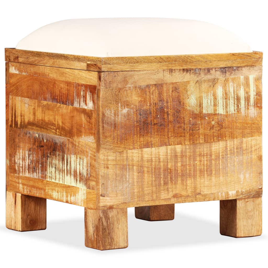 Panca contenitore 40x40x45 cm legno massello riciclato - number 1.