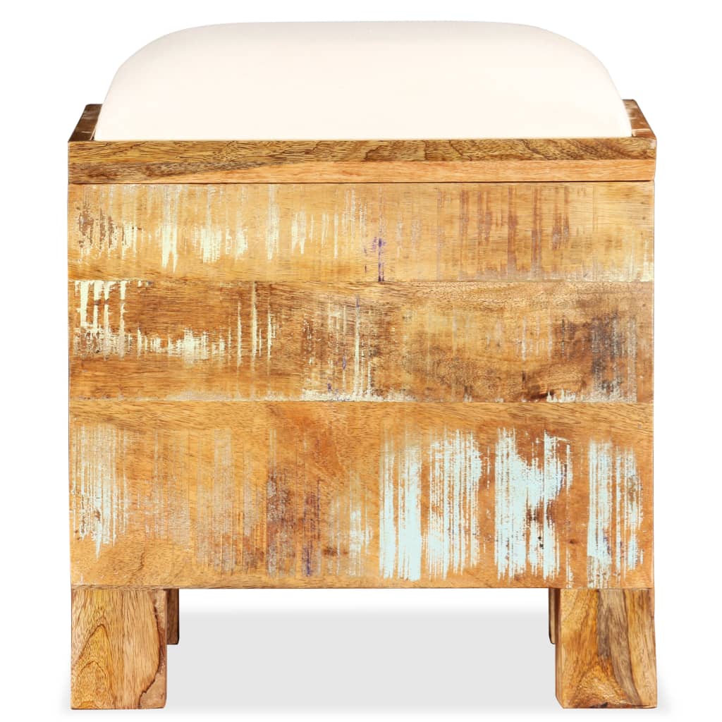 Panca contenitore 40x40x45 cm legno massello riciclato - number 2.