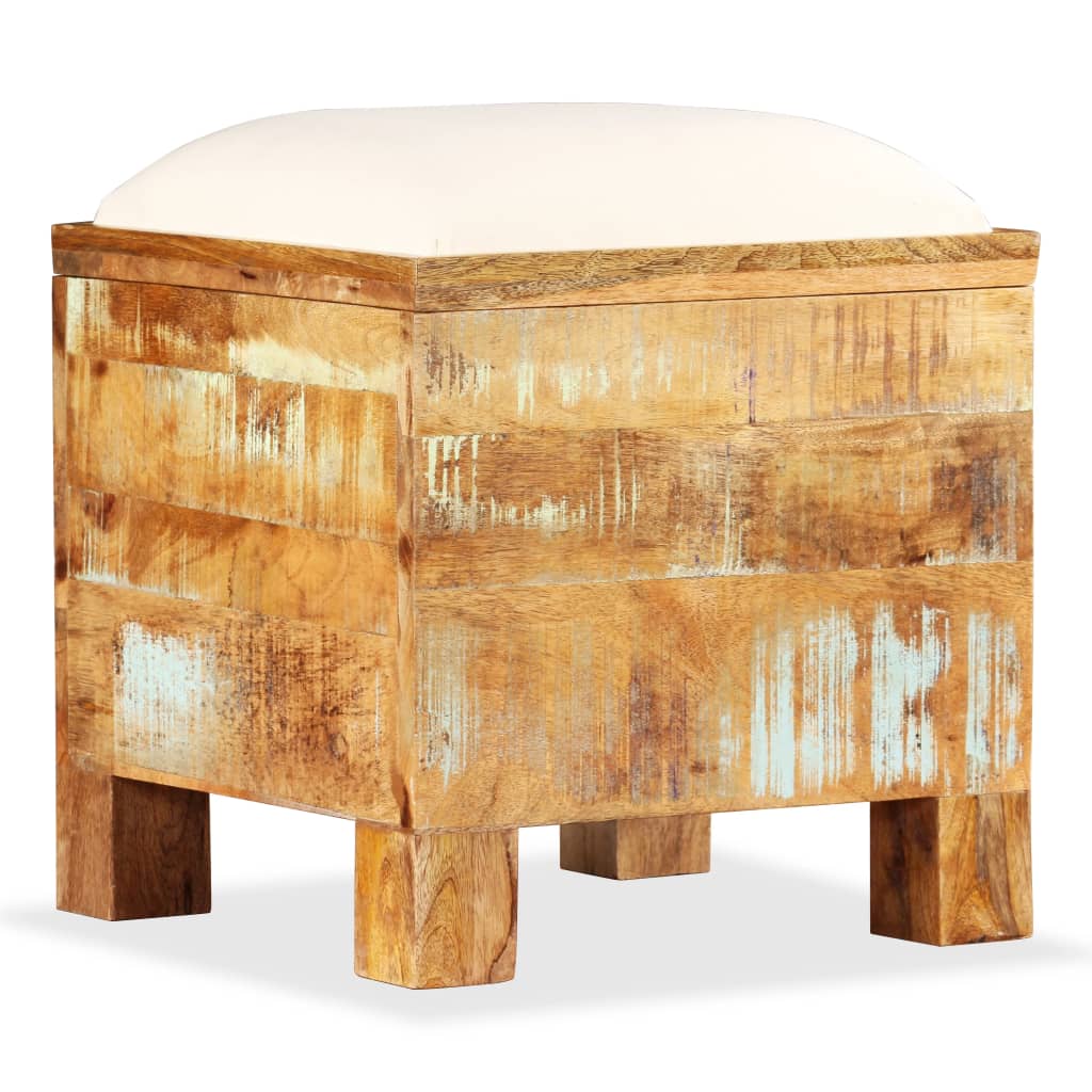 Panca contenitore 40x40x45 cm legno massello riciclato - number 11.