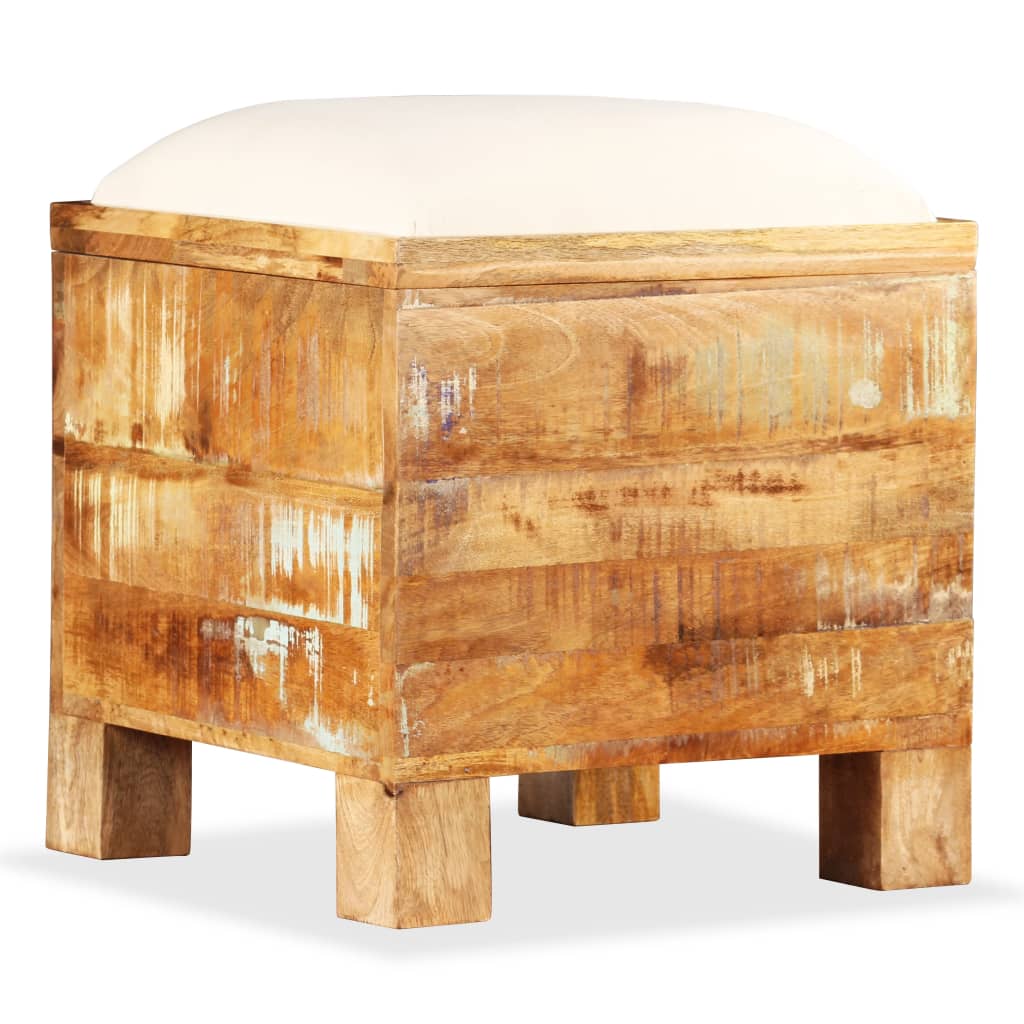 Panca contenitore 40x40x45 cm legno massello riciclato - number 12.