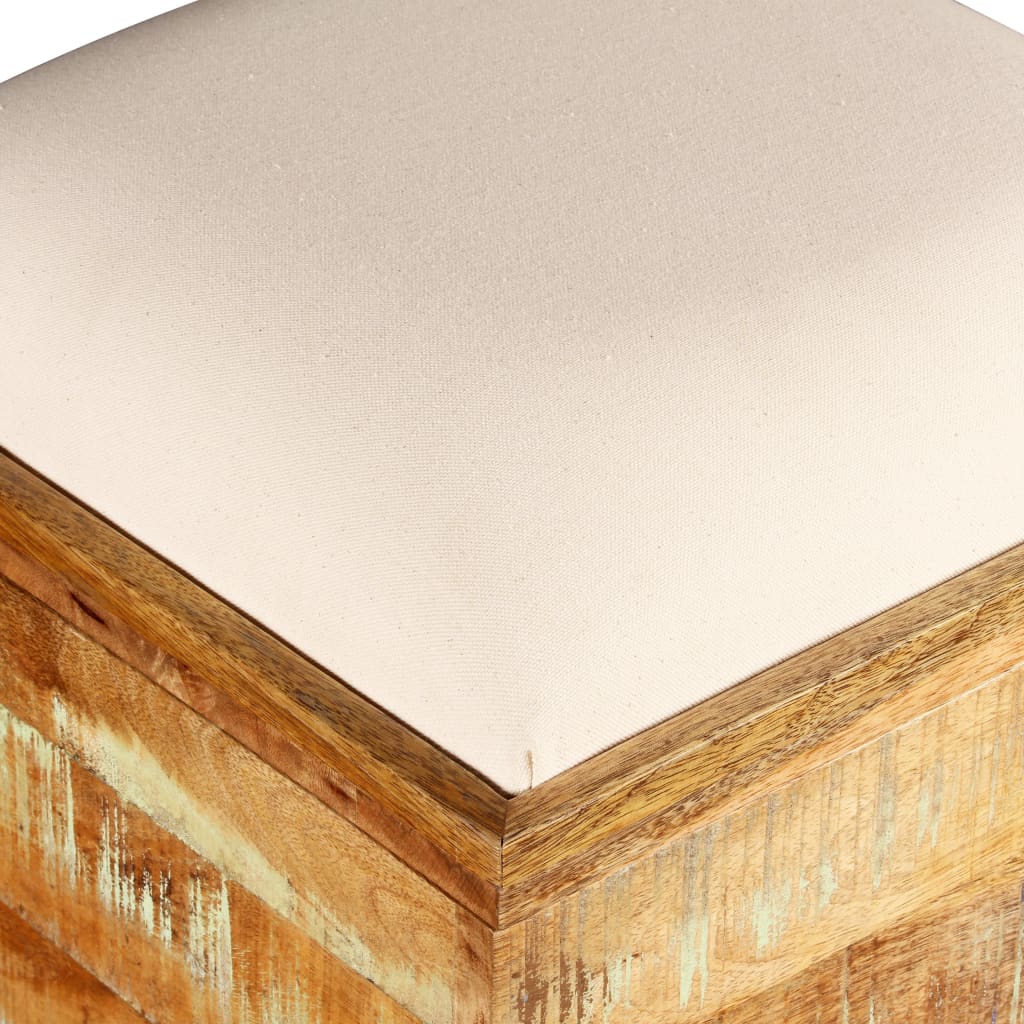 Panca contenitore 40x40x45 cm legno massello riciclato - number 6.