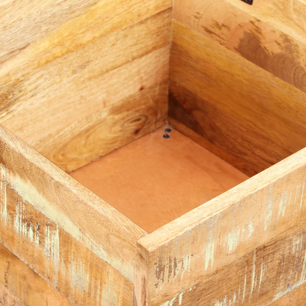 Panca contenitore 40x40x45 cm legno massello riciclato - number 7.