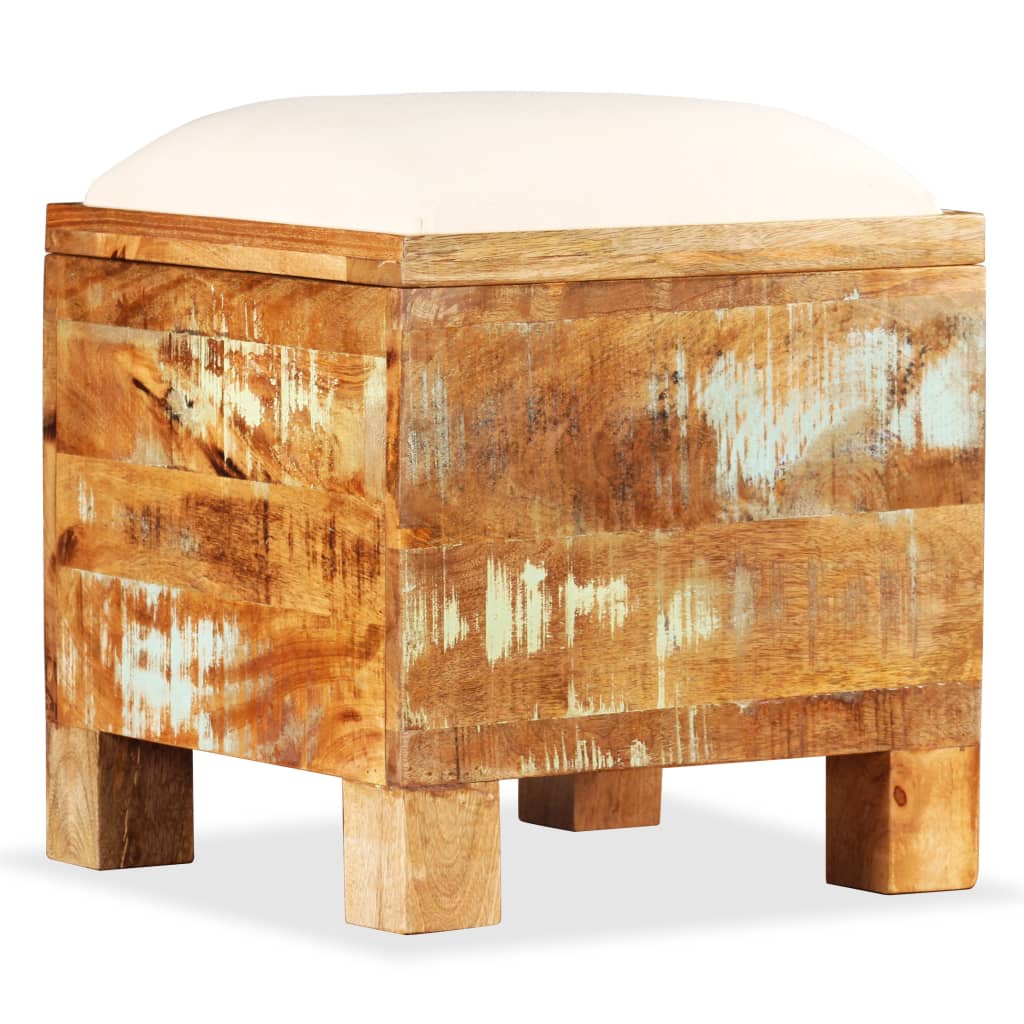 Panca contenitore 40x40x45 cm legno massello riciclato - number 9.