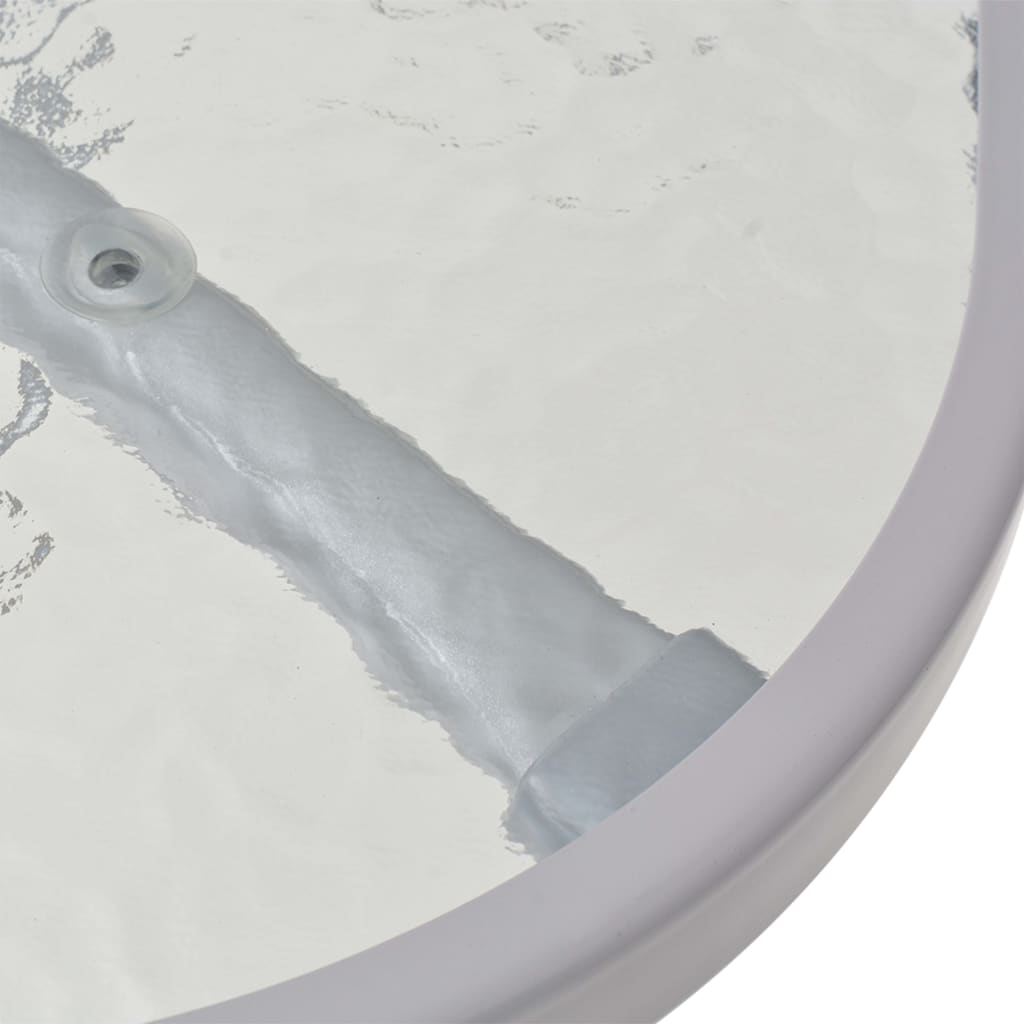 Zestaw stołowy do jadalni na zewnątrz 8 części stal i tekstylia szary - number 6.