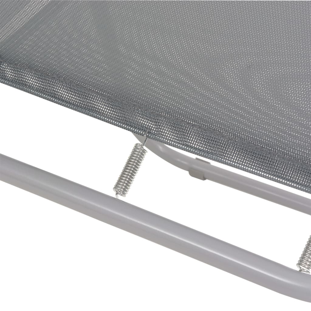 Garnitura vanjskog blagovaonskog stola od 6 dijelova čelika i tekstila siva - number 11.