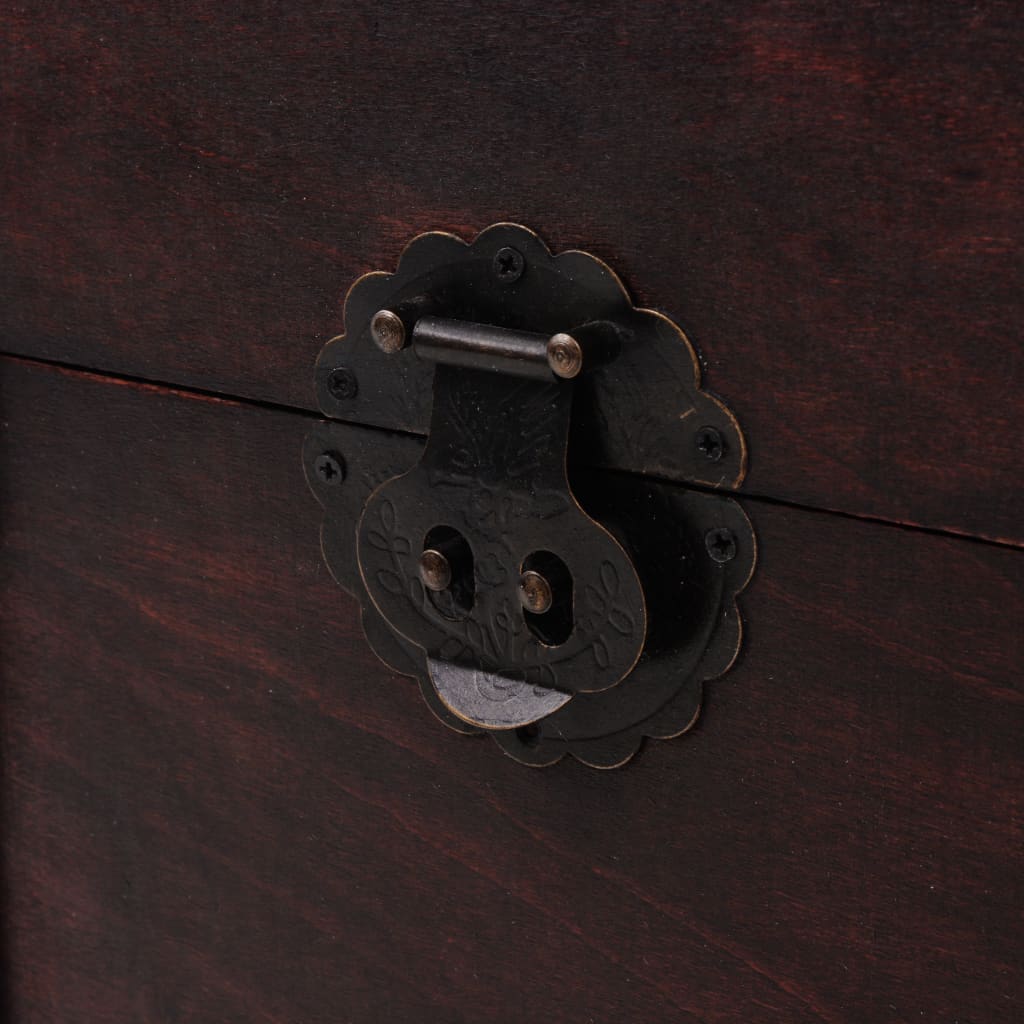 Vintage skattekiste 66x38x40 cm træ - number 7.