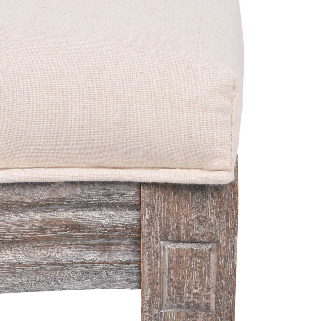 Spisebordsstoler 6 stk. kremfarget stoff - number 6.