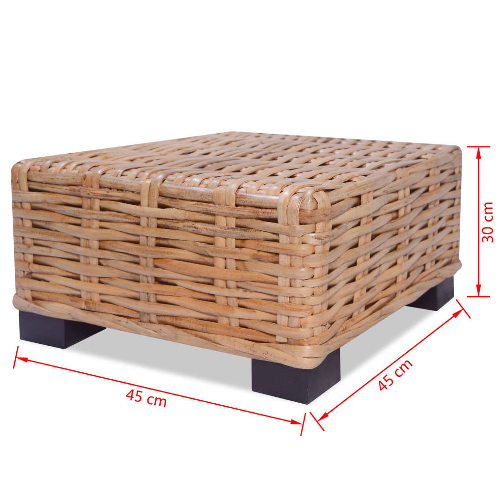 Sofabord i naturrattan 45 x 45 x 30 cm - number 4.