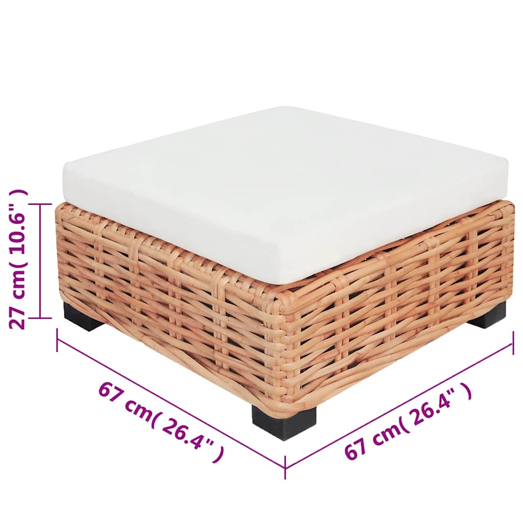 Sofasæt 14 dele naturlig rattan - number 12.