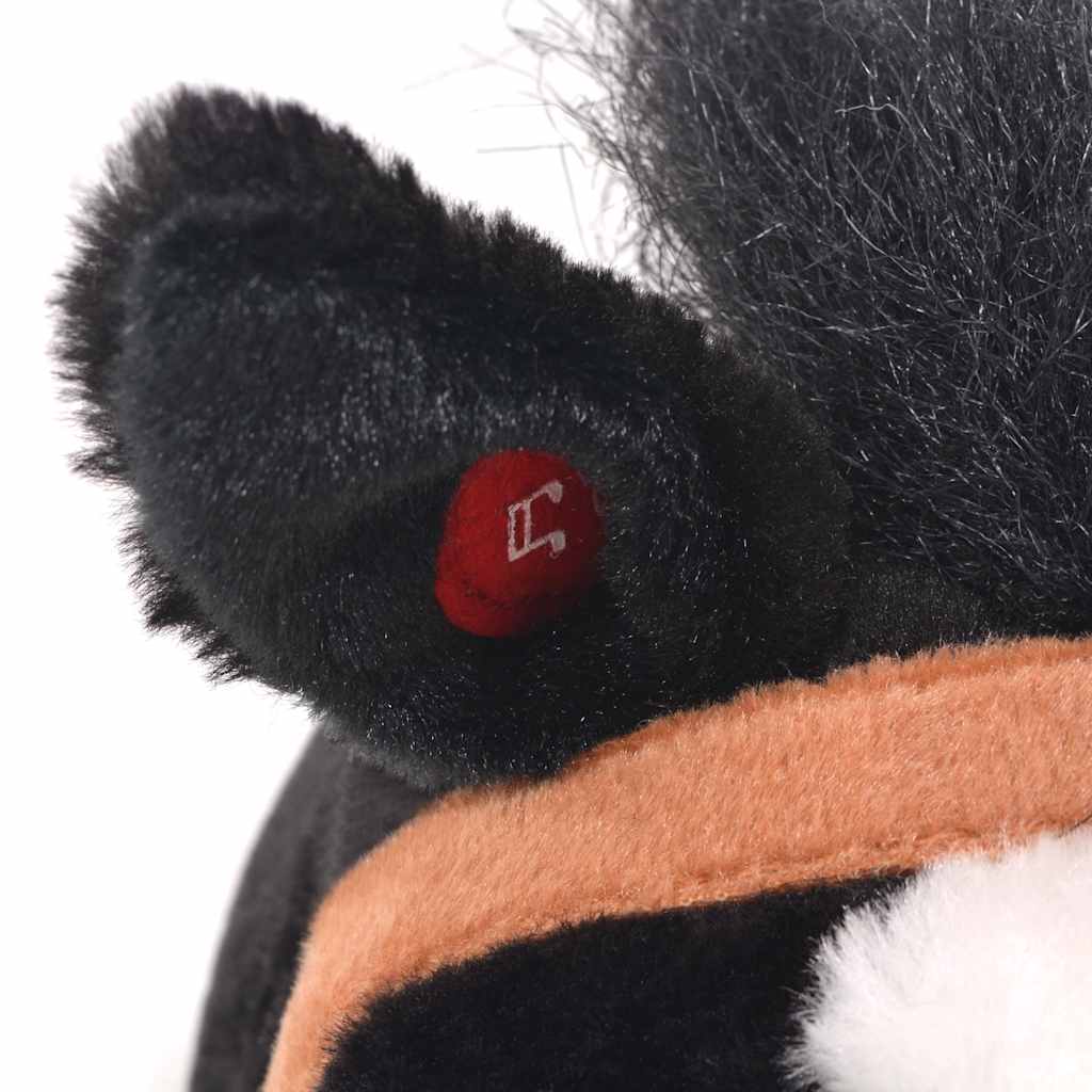 Peluche cheval debout en tissu noir - number 3.