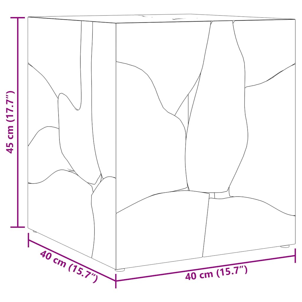 Tabure/stolić od punog tikovine - number 7.