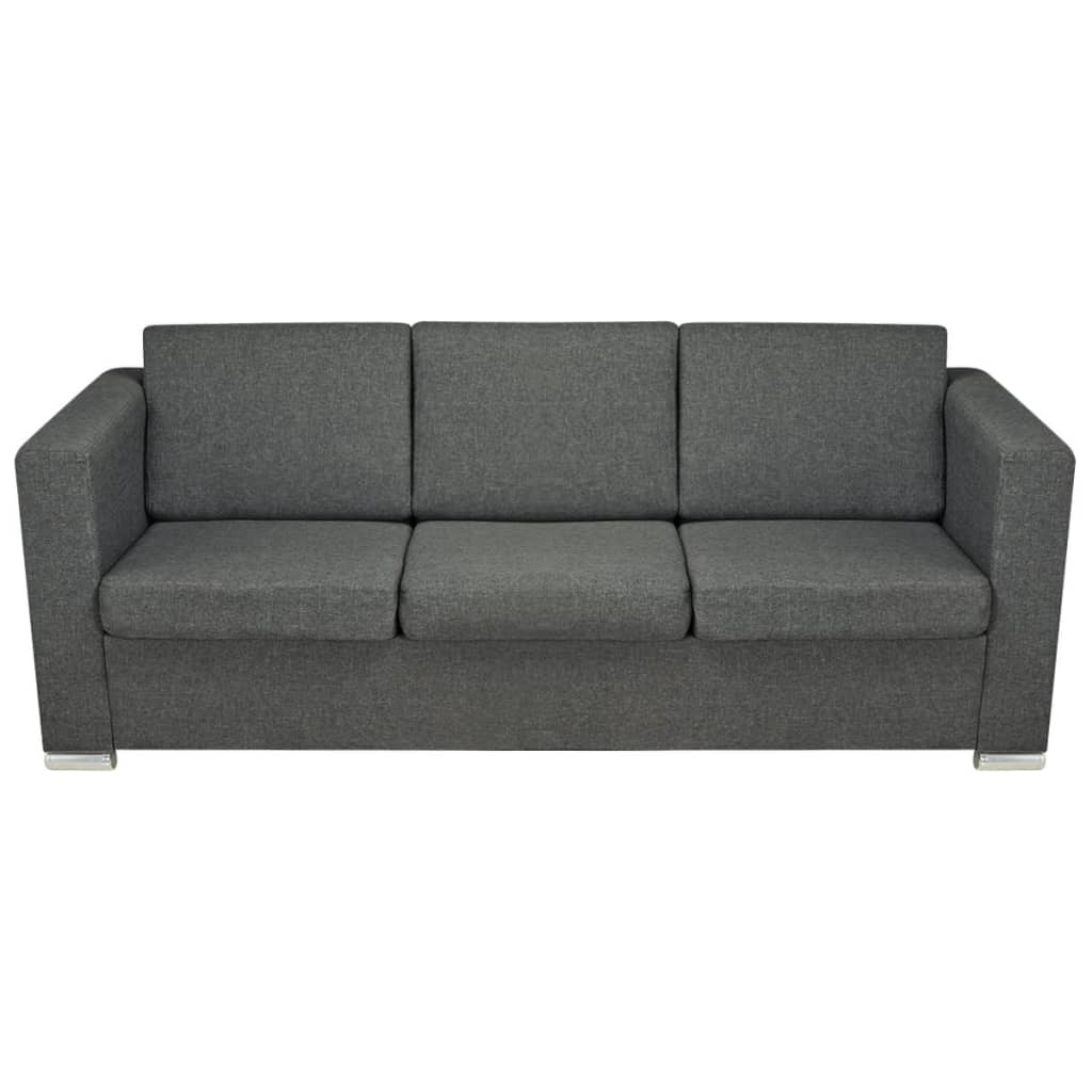 Zestaw wypoczynkowy w dwóch częściach materiał - ciemnoszary, 2-osobowy + 3-osobowy - number 7.