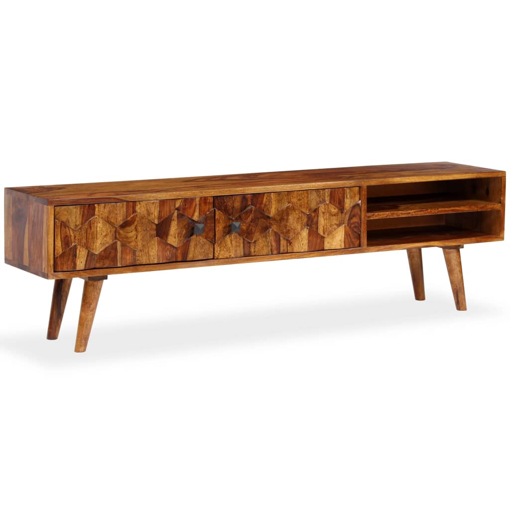 Tv-skåp massivt sheesham trä 140 x 30 x 40 cm - number 12.