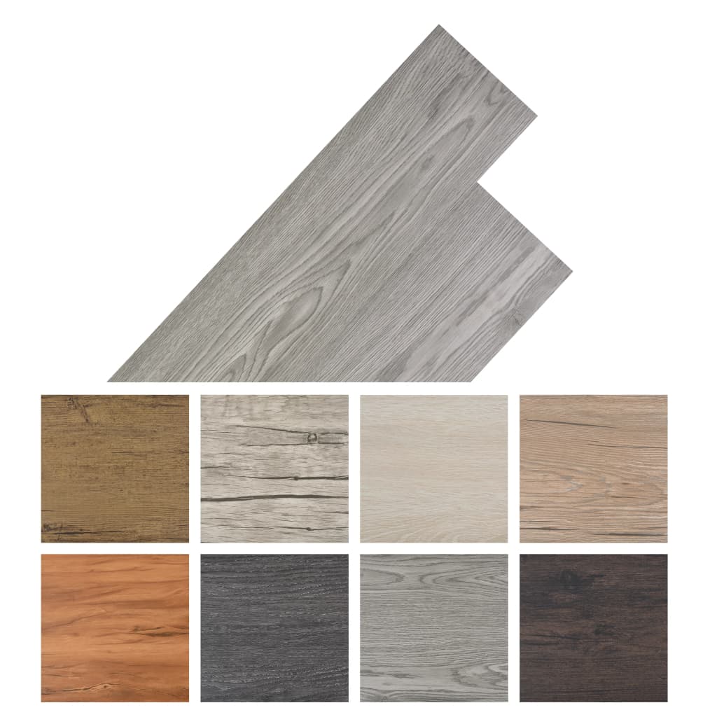 Selvhæftende pvc-gulvplanker 5,02 m² 2 mm - mørkegrå, 5.02 m², 1 - number 8.
