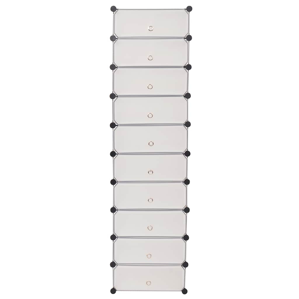 Kompozitni ormarić za cipele sa 10 pretinaca - bijeli, 1 - number 2.